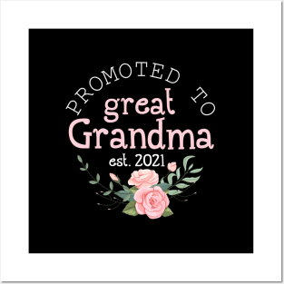 Promoted To Grandma Est 2021 Time Grandma Posters and Art